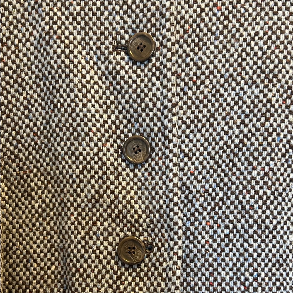 H&M Women's Light Blue & Brown Winter Coat - Size 12 - Picture 3 of 11